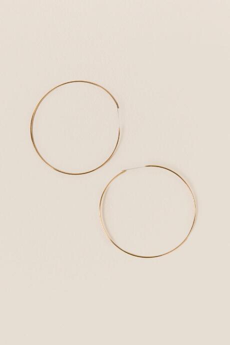 Francesca's Helena Thin Hoop Earring - Gold