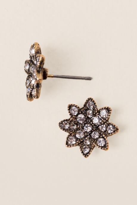 Francesca's Emma Filigree Flower Stud Earring - Gold