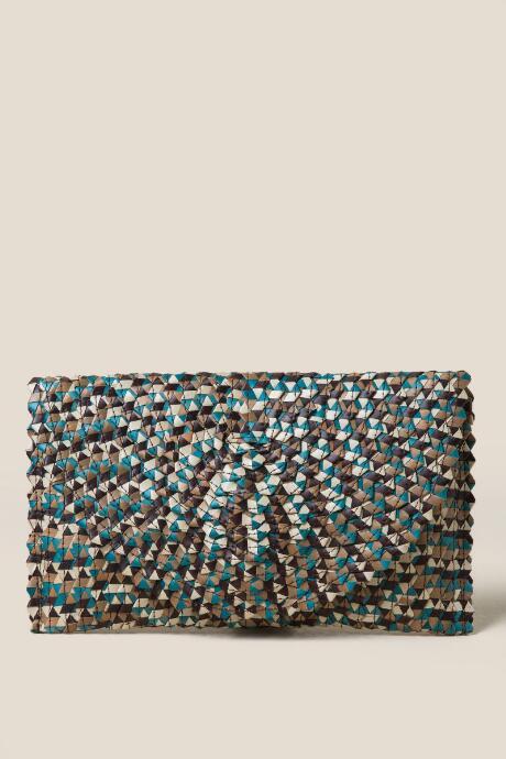 Francesca's Sudra Textured Clutch - Teal