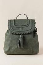 Francesca's Aubree Whipstitch Tassel Backpack - Olive