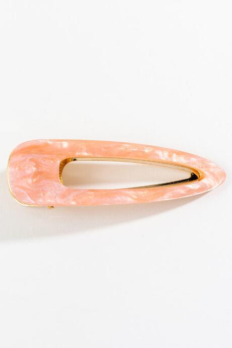 Francesca's Bianca Blush Teardrop Barrettes - Blush