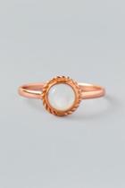 Francesca's Nora Mother Of Pearl Ring - Rose/gold