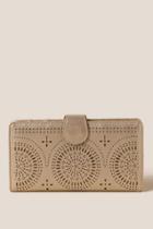 Francesca's Giannina Perforated Wallet - Gold