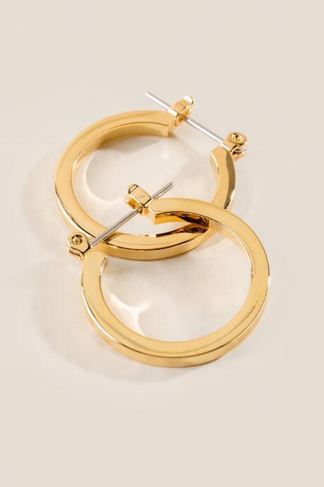 Francesca's Freya Clasp Hoop Earrings - Gold