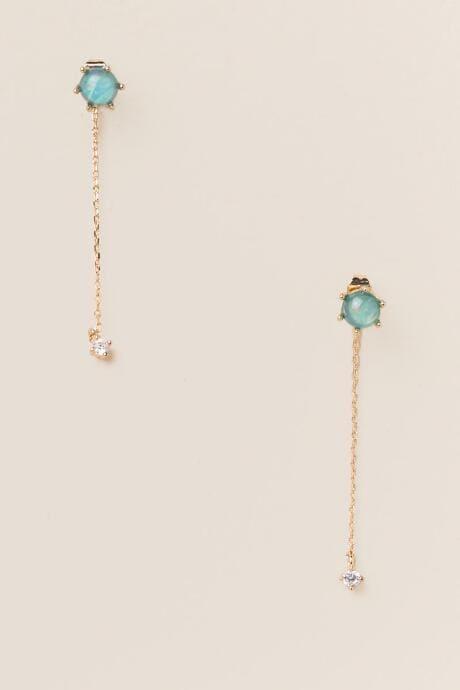 Francesca's Ava Chain Drop Earring - Iridescent