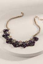 Francesca's Olivia Marquis Crystal Statement Necklace - Purple