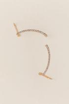 Francesca's Robyn Pav Crawler Cuff Stud Earring - Crystal