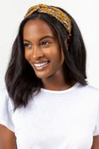 Francesca's Sara Leopard Print Headband - Mustard