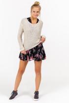 Francesca's Zandra Elbow Patch Sweater - Taupe