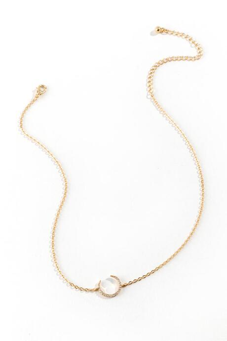 Francesca Inchess Quinn Pav Cateye Choker - Gold