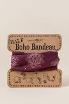 Francesca's Half Boho Bandeau By Natural Life In Maroon Medallion - Wine