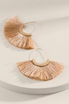 Francesca's Meredith Tassel Earrings In Taupe - Taupe