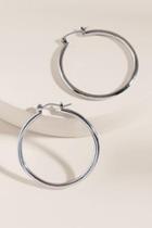 Francesca's Chloe Clasp Top Hoop Earrings - Silver