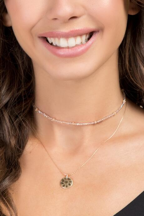 Francescas Aretha Layered Choker - Crisp Champagne