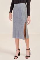 Francesca's Joss Sweater Pencil Skirt - Heather Gray