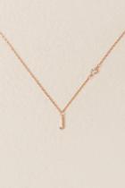 Francesca's J 14k Initial Necklace In Rose Gold - Rose/gold