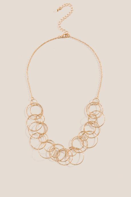Francesca's Trinity Circle Statement Necklace In Gold - Gold