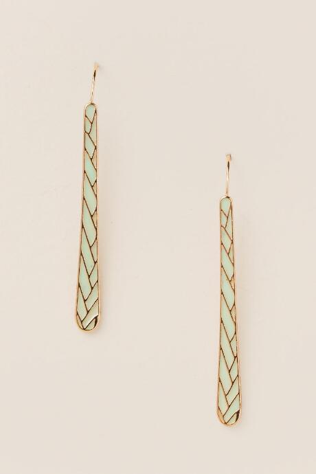 Francesca's Santiago Paddle Drop Earring - Mint