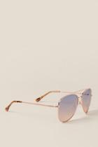 Francesca's June Ombre Aviators - Rose/gold