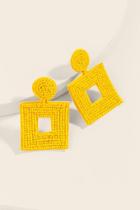 Francesca's Callie Beaded Statement Earrings In Yellow - Yellow