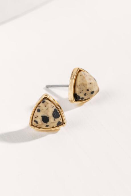 Francesca's Celeste Dalmatian Studs - Black/white