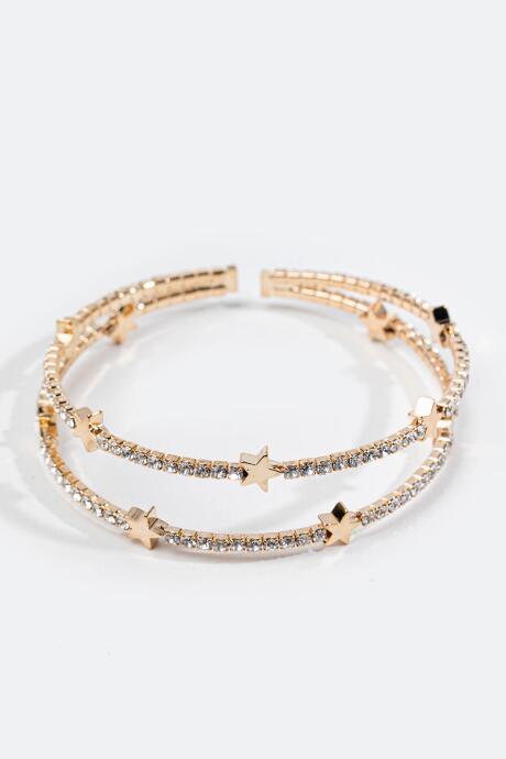Francesca's Tiana Double Star Cuff - Gold