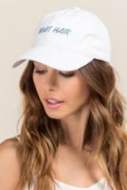 Francesca's Boat Hair Baseball Hat In White - White