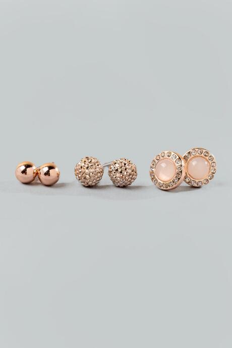 Francesca's Jeanine Stud Set - Rose/gold