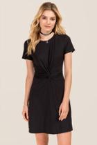 Alya Reya Knot Waist Knit Dress - Black
