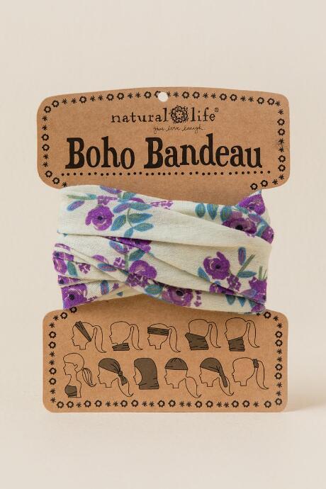 Francesca's Boho Bandeau By Natural Life In Soft Floral - Ivory