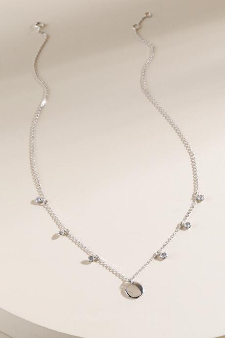 Francesca's Kara Sterling Silver Coin Drop Necklace - Silver