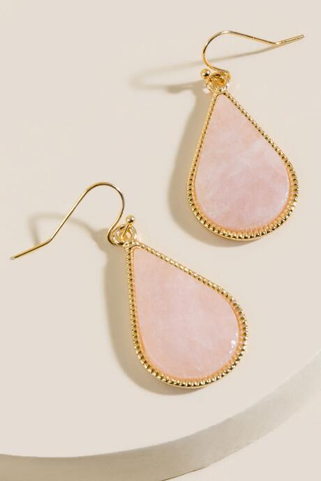 Francesca's Genevieve Teardrop Earrings In Pink - Pale Pink