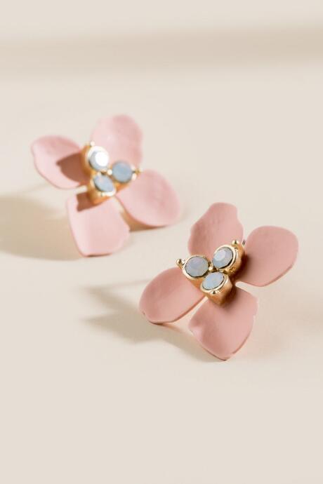 Francesca's Mila Flower Stud Earrings - Lavender