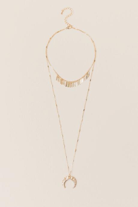 Francesca's Artemis Crescent Layered Necklace - Gold