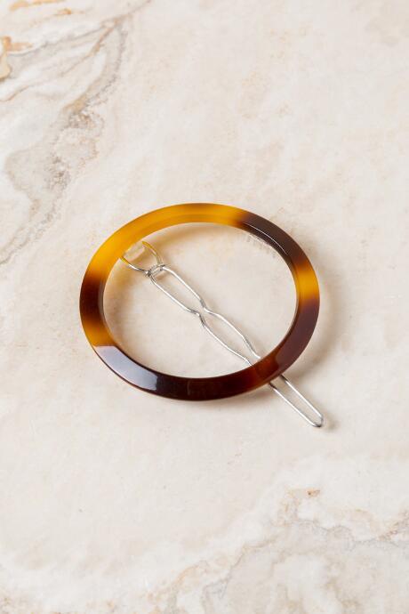 Francesca's Kacy Circle Bobby Pin - Tortoise