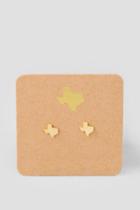 Francesca's Road Trip Texas Stud Earrings In Gold - Gold