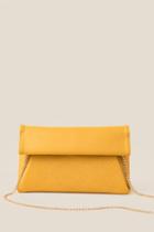 Francesca's Lily Fold Over Clutch - Mustard
