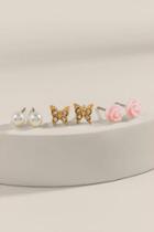 Francesca's Ria Butterfly Stud Set - Blush