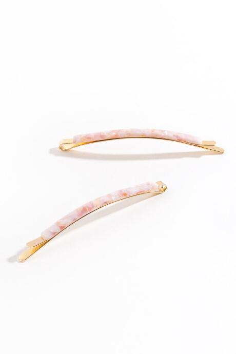 Francesca's Brenda 2pk Blush Bobby Pins - Blush