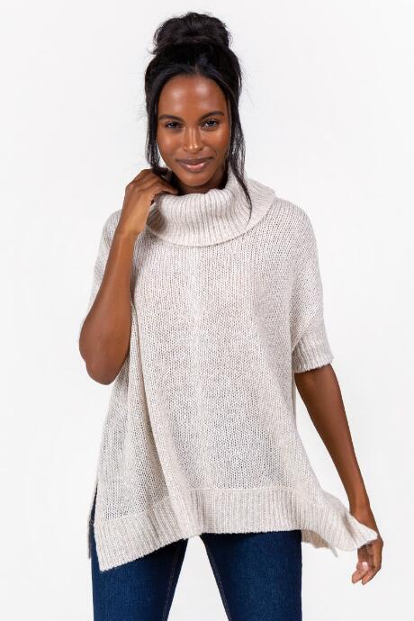 Francesca's Heather Spring Poncho - Natural