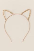 Francesca's Maxine Beaded Cat Ears - Gold