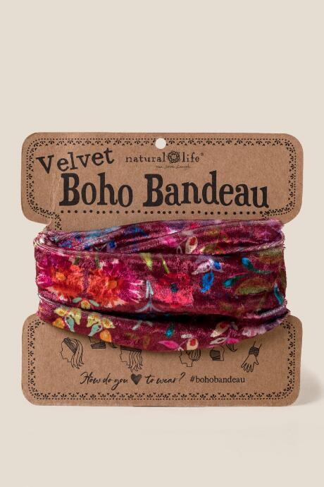 Francesca Inchess Symphony Velvet Berry Wildflower Bandeau - Berry