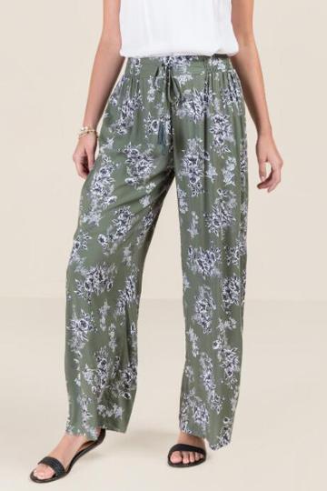 Francesca Inchess Misae Palazzo Pants - Dark Olive