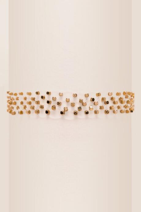 Francesca's Everly Illusion Tattoo Choker In Gold - Gold