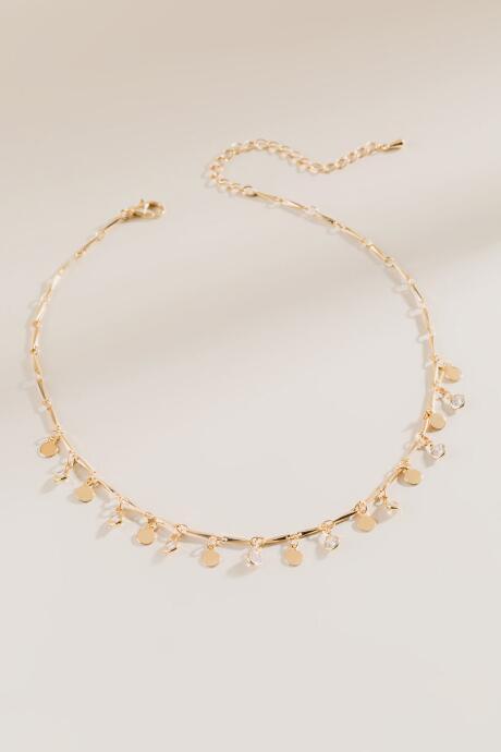 Francesca's Geselle Choker Cz Necklace - Gold