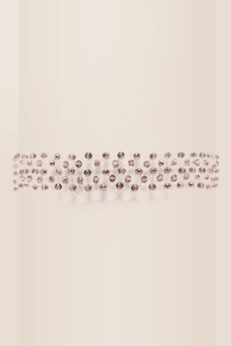 Francesca's Everly Illusion Tattoo Choker In Smoke - Gray