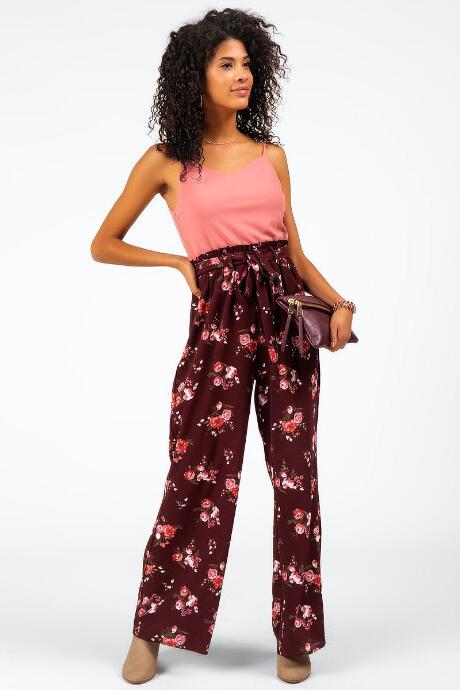 Francesca's Jace Stripe Jumpsuit - Rose