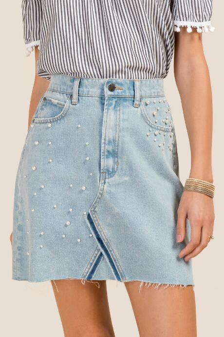 Francesca Inchess Crizelle Denim Skirt - Lite