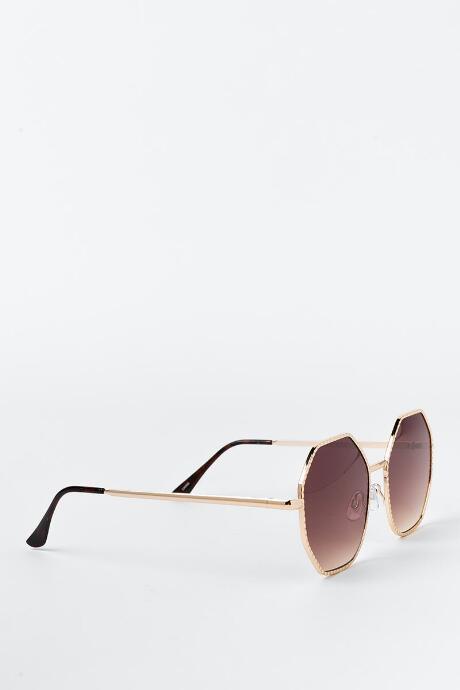 Francesca's Tiffany Octagonal Sunglasses - Gold