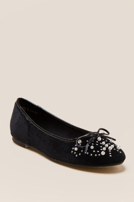 Report Sailor Pearl Toe Flat - Black